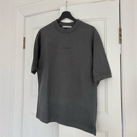 ACNE STUDIOS  Gray Men's Casual Cotton Logo T-Shirt size extra small - Picture 7 of 10
